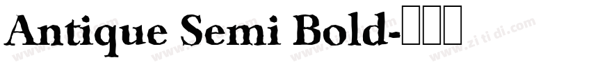 Antique Semi Bold字体转换
